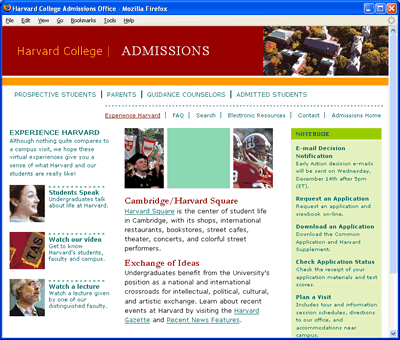 admissions site