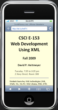 XHTML iPhone
