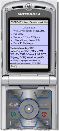 XHTML Mobile Profile